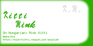 kitti mink business card